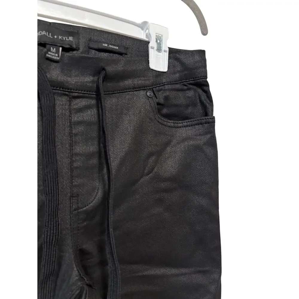 Kendall + Kylie The Jogger Black Coated Skinny Pants M - Picture 4 of 11